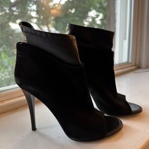 Giuseppe Zanotti Black Open Toe Booties